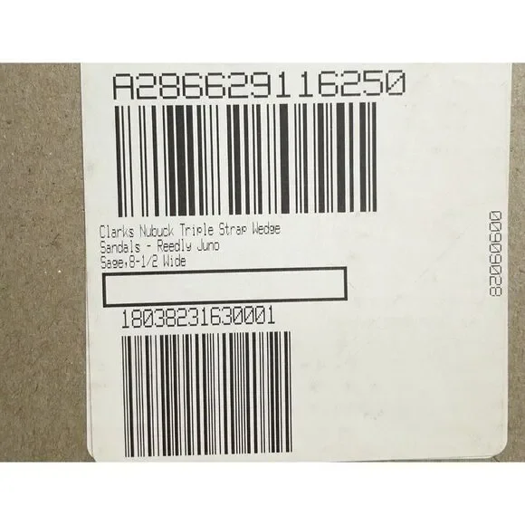 Clarks Reedly Juno Sandal Nubuck Triple Strap Wedge Sage Soft Cushion Size 8.5 W - Picture 12 of 12